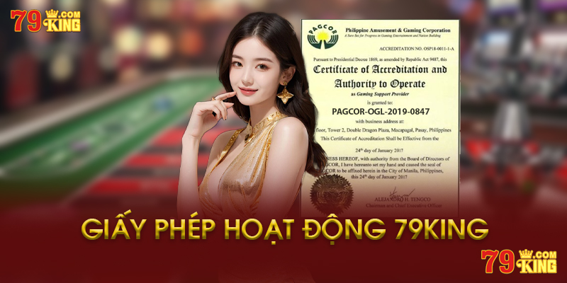 Thông Tin Chi Tiết Giấy Phép Hoạt Động Của 79King